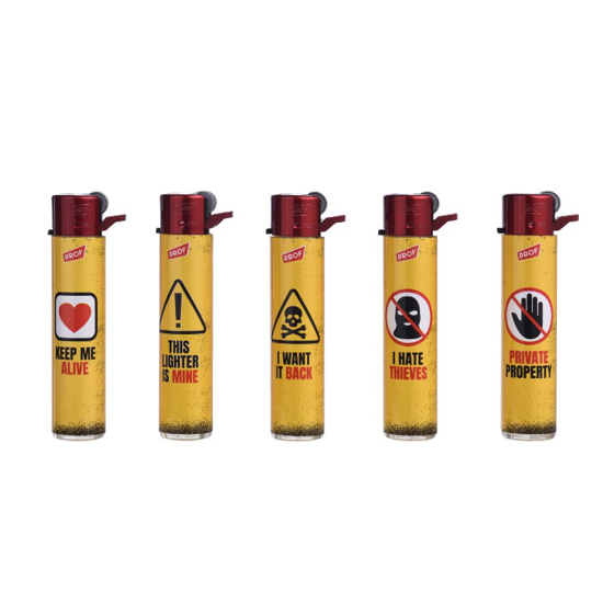 Immagine di PROF RED WARNINGS FLINT LIGHTER 25PZ