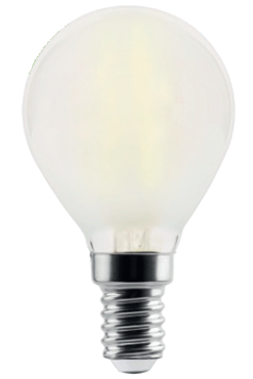 Immagine di LED FILO SFERA 4W E14 4000K SMERIGLIATA 470LUMEN