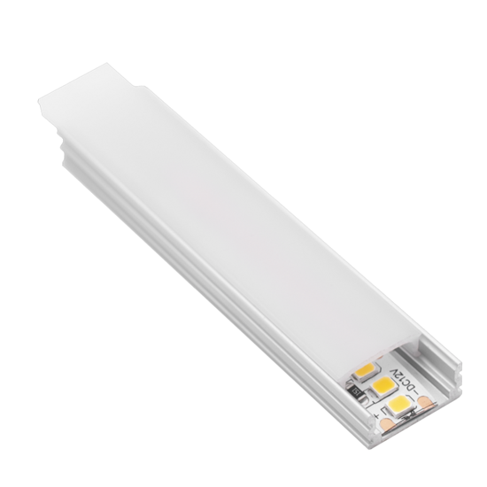 Immagine di PROFILO SUPERFICIE X STRISCIA LED 2MT 17,4MM