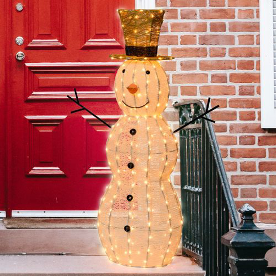 Immagine di PUPAZZO NEVE 3D 260 LED LUCE FISSA BIANCO CALDO H120CM