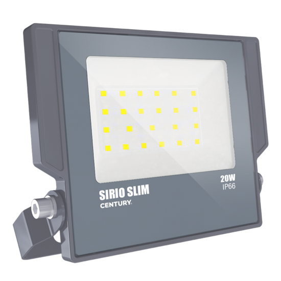 Immagine di PROIETTORE LED SIRIO SLIM 20W 6000K 2100LM IP66 GRIGIO