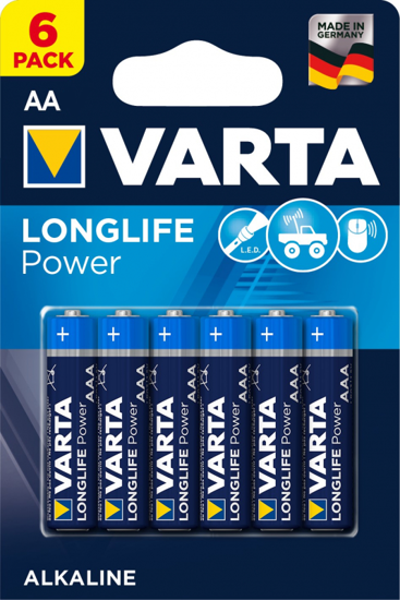 Immagine di BATTERIA AA (STILO) - LONGLIFE POWER BLIESTER 6PZ